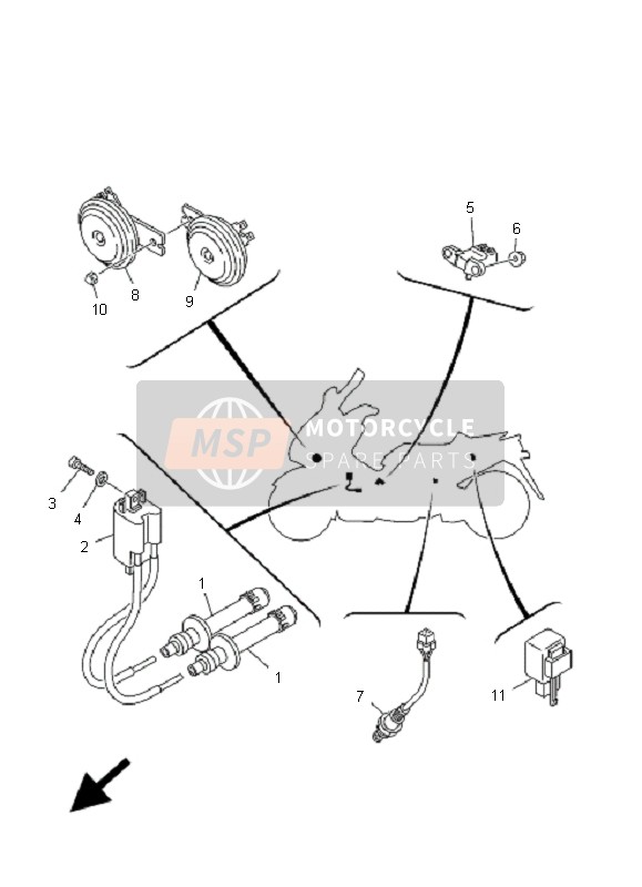 5GJ833712000, Claxon, Yamaha, 3